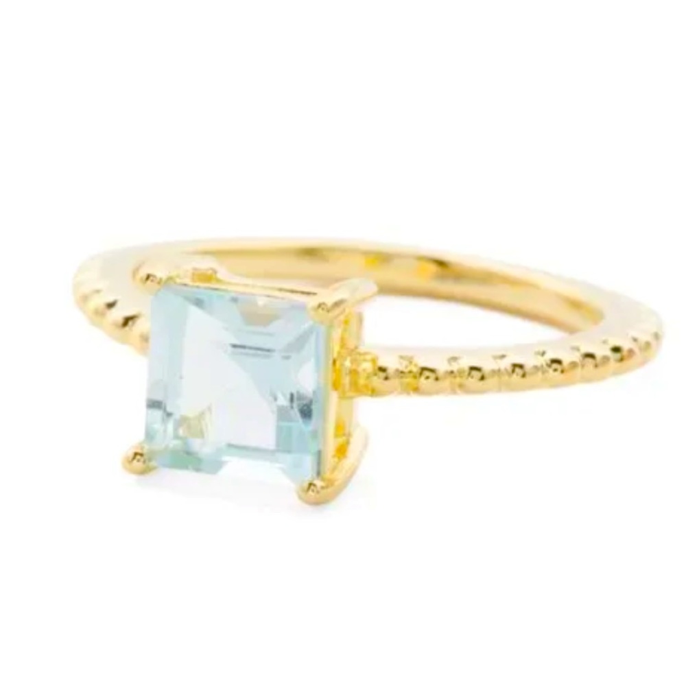 Judith Ripka Blue Topaz Gold Ring